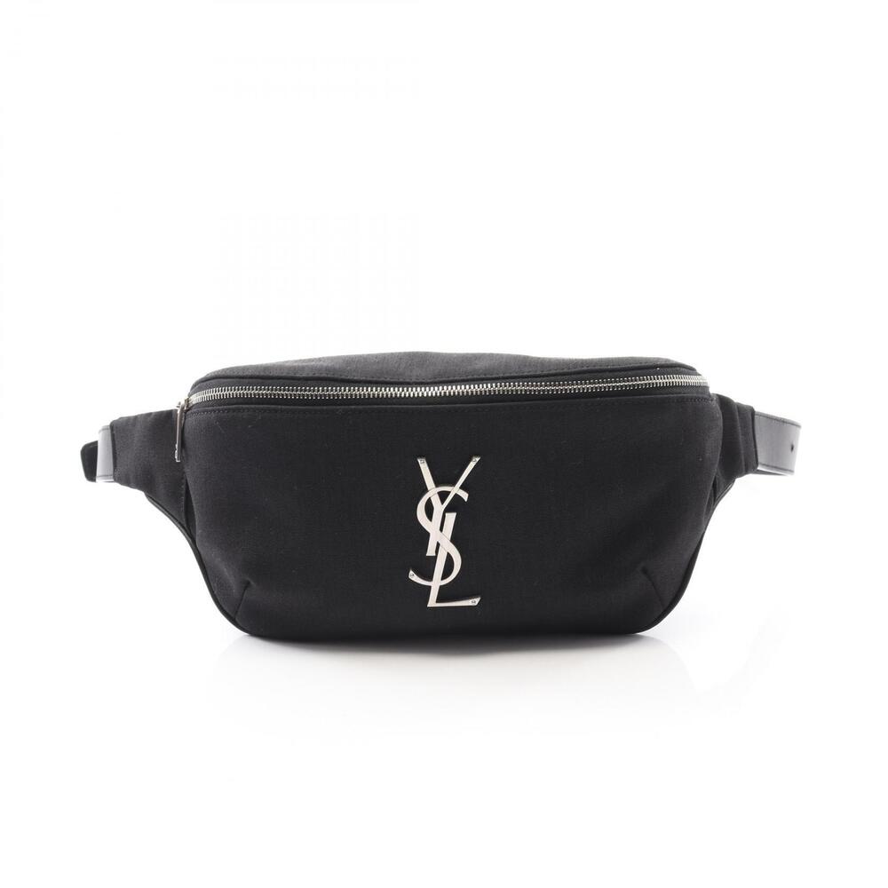 Saint Laurent Paris YSL logo waist bag Body Bum Crossbody Belt leather black
